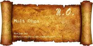 Mult Olga névjegykártya